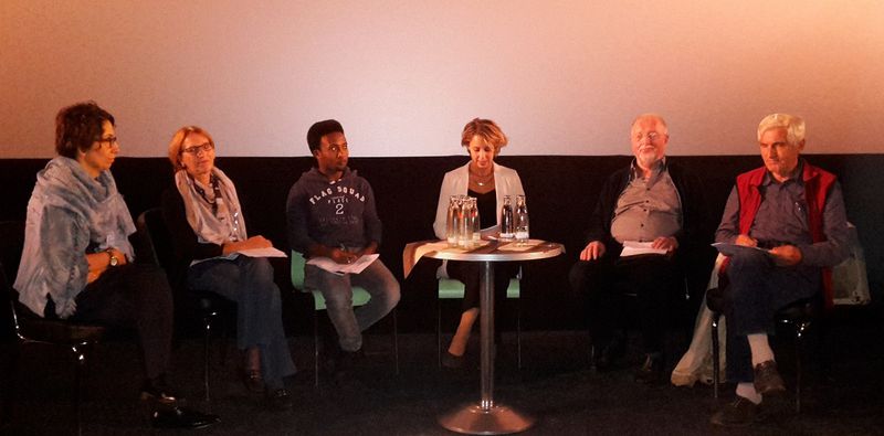 Teilnehmer der Diskussionsrunde nach dem Film „Neuland“ 